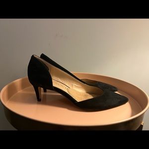 Sole Society Black Suede 1” d’Orsay Pumps